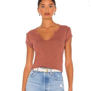 NWT Free people always yours tee medium clifftop